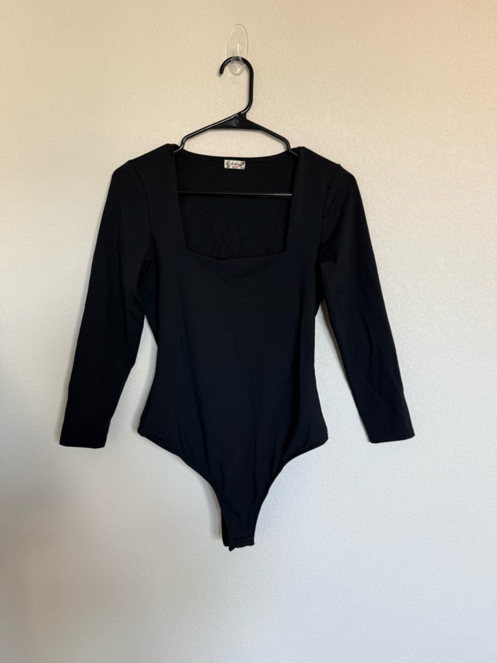 Free People‎ Intimately Square Neckline Bodysuit Long Sleeve Basic Capsule Small